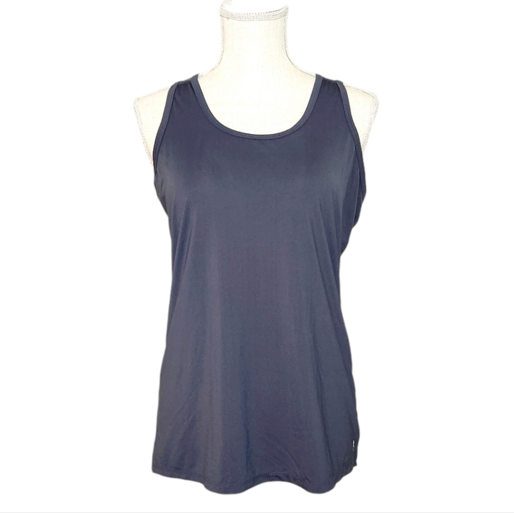 Danskin Now Gray Womens Medium 8-10 Racerback Athletic Tank Top
